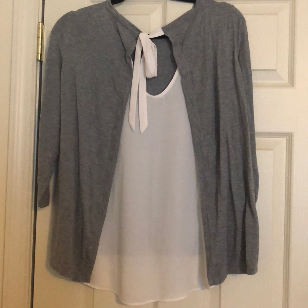 Loft mixed media sweater